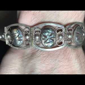 Hecho Mexico sterling and abalone vintage